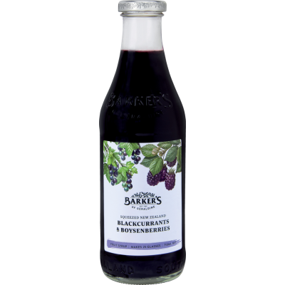 Barker's Squeezed New Zealand Blackcurrants & Boysenberries Fruit Syrup 710ml