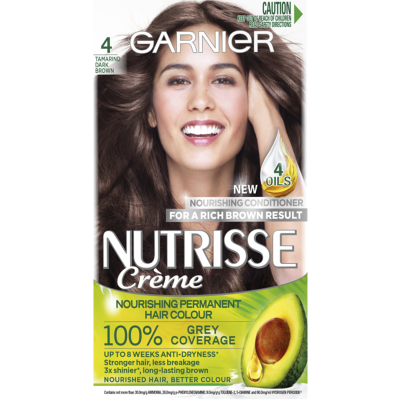 Garnier Nutrisse 4 Tamarind Dark Brown Hair Colour ea