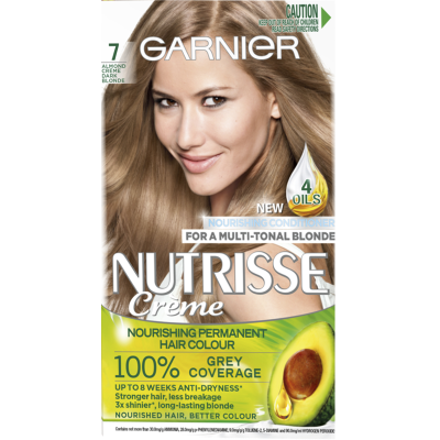 Garnier Nutrisse 7 Almond Creme Dark Blonde Hair Colour ea