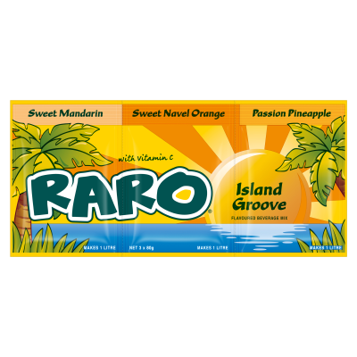 Raro Island Groove Flavoured Beverage Mix 3 x 80g