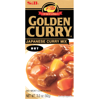 S&B Hot Japanese Golden Curry Sauce Mix 92g