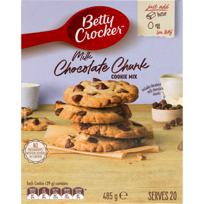 Betty Crocker Milk Chocolate Chunk Cookie Mix 485g