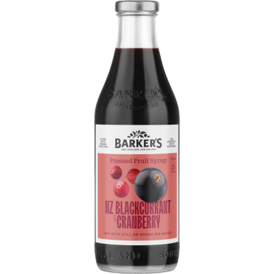 Barker's N Blackcurrant & Cranberry Pressed Fruit Syrup 710ml