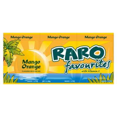 Raro Favourites Mango Orange Flavoured Beverage Mix 3 x 80g