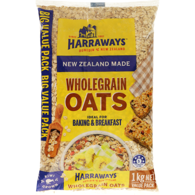 Harraways Traditional Wholegrain Oats 1kg