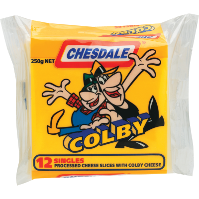 Chesdale Processed Colby Cheese Slices 250g