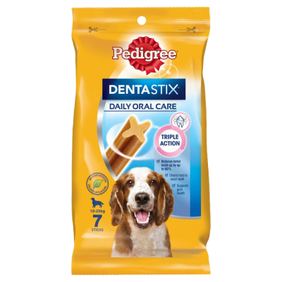 Pedigree Dentastix Medium Dog Daily Dental Care Dog Treats 180g