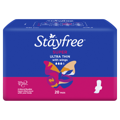 Stayfree Ultra Thin Super Pads With Wings 20pk
