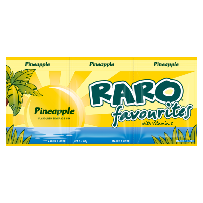 Raro Favourites Pineapple Flavoured Beverage Mix 3 x 80g