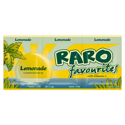 Raro Favourites Lemonade Flavoured Beverage Mix 3 x 80g