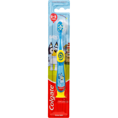 Colgate Kids Junior Bluey Extra Soft Toothbrush Ages 2-5 Years 1pk