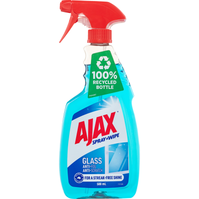 Ajax Spray n' Wipe Triple Action Glass Cleaner 500ml