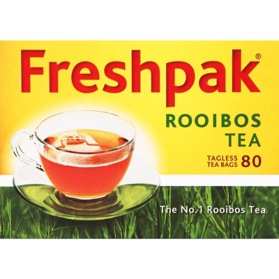 Freshpak Rooibos Tea Tagless Teabags Caffeine-Free 80ea