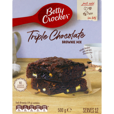 Betty Crocker Triple Chocolate Brownie Mix 500g