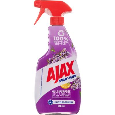 Ajax Spray n' Wipe Lavender & Citrus Antibacterial Disinfectant Cleaner 500ml