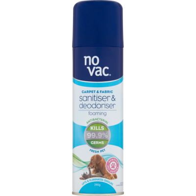 No Vac Fresh Pet Foaming Carpet & Fabric Sanitiser & Deodoriser 290g