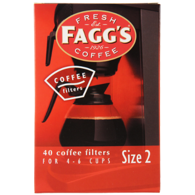 Fagg's Size 2 Coffee Filters 40pk