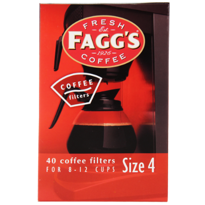 Fagg's Coffee Filters Size 4 8-12 Cups 40pk