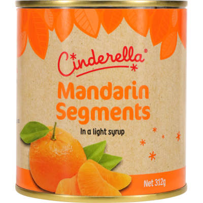 Cinderella Mandarin Segments In Light Syrup 312g