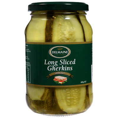 Delmaine Gherkins Sliced Large 480g