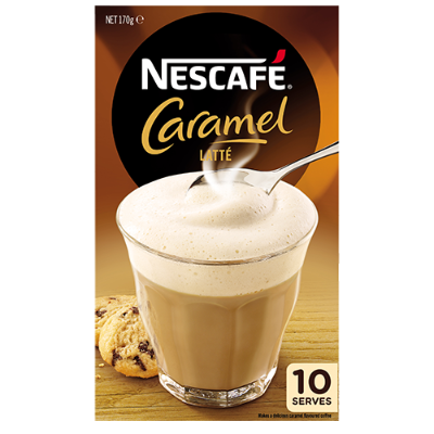 Nescafe Cafe Menu Caramel Latte Sachets 10pk