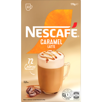 Nescafe Caramel Latte Coffee Sachets 10 x 17g