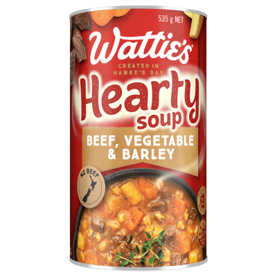 Wattie's Beef Vegetable & Barley Hearty Soup 535g