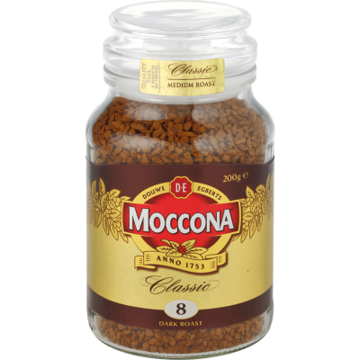 Moccona Classic Dark Roast Instant Freeze Dried Coffee Jar 200g