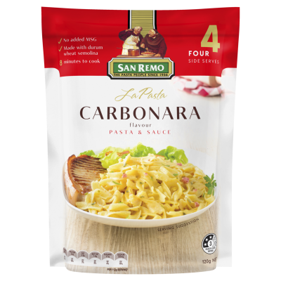 San Remo La Pasta Carbonara Pasta & Sauce 120g