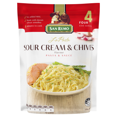 San Remo La Pasta Sour Cream & Chives Pasta & Sauce 120g