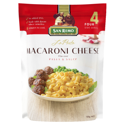 San Remo Pasta & Sauce La Pasta Macaroni Cheese 120g