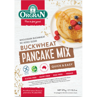 Orgran Gluten Free Buckwheat Pancake Mix 0.375kg