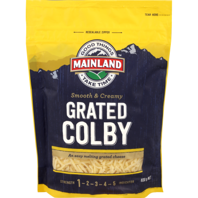 Mainland Smooth & Creamy Grated Colby Cheese 400g