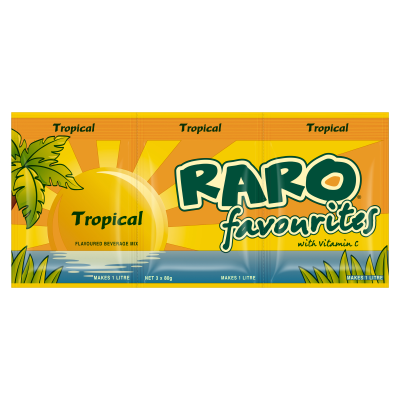 Raro Favourites Tropical Flavoured Beverage Mix 3 x 80g