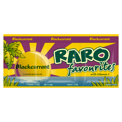 Raro Favourites Blackcurrant Flavoured Beverage Mix 3 x 80g