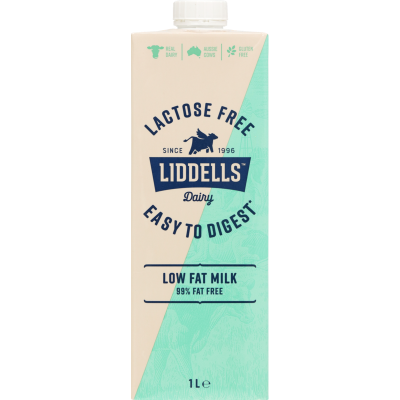 Liddells Lactose Free Low Fat Milk 1l