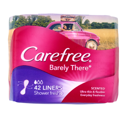 Carefree Barely There Shower Fresh Scent Liners 42pk