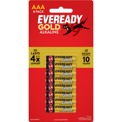 Eveready Gold Alkaline AAA Battery 8pk