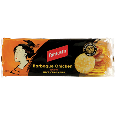 Fantastic Barbeque Chicken Rice Crackers 100g