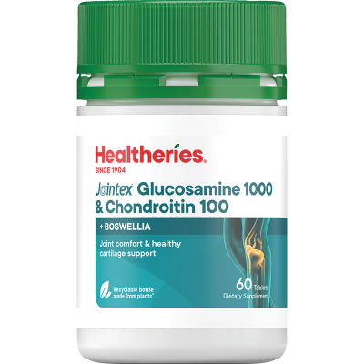 Healtheries Jointex Glucosamine 1000 & Chondroitin 100mg Tablets 60pk
