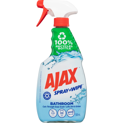 Ajax Spray n' Wipe Fresh Burst Bathroom Antibacterial Disinfectant Cleaner 500ml