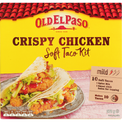 Old El Paso Mild Crispy Chicken Soft Taco Kit 370g