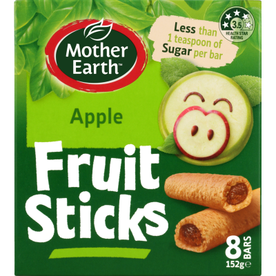 Mother Earth Apple Fruit Sticks 8 x 19g