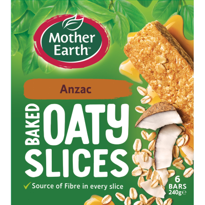 Mother Earth Anzac Baked Oaty Slices 6 x 40g