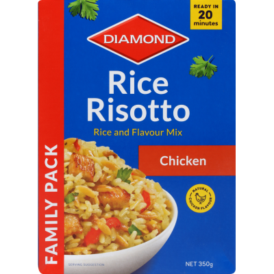 Diamond Chicken Rice Risotto Rice & Flavour Mix Family Pack 350g