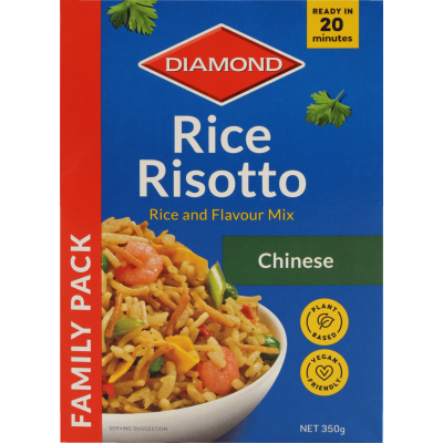 Diamond Chinese Rice Risotto Rice & Flavour Mix Family Pack 350g