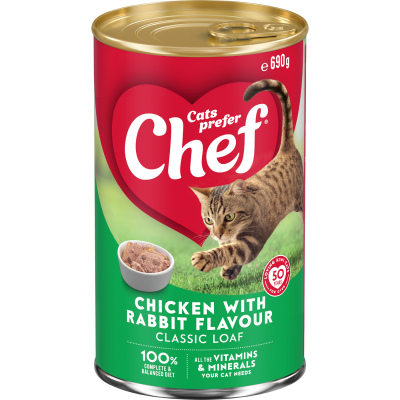 Chef Chicken with Rabbit Flavour Classic Loaf Cat Food 690g