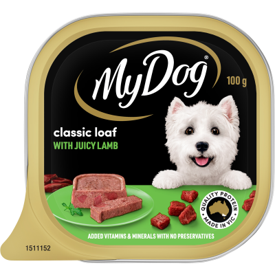 My Dog Classic Loaf With Juicy Lamb Wet Dog Food 100g