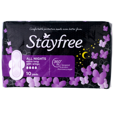 Stayfree All Nights Extra Long Pads 10pk