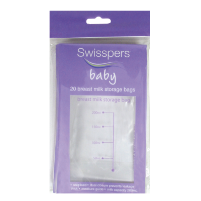 Swisspers Baby Breast Milk Storage Bags 20pk